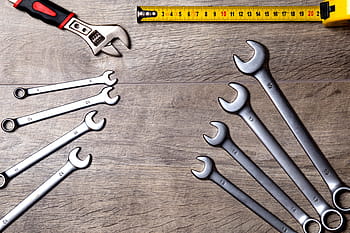 eight, gray, open, wrenches, tool, repair, work, metal, roulette, key, wrench