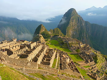 green mountain, machu picchu, peru, inca, tourism, architecture