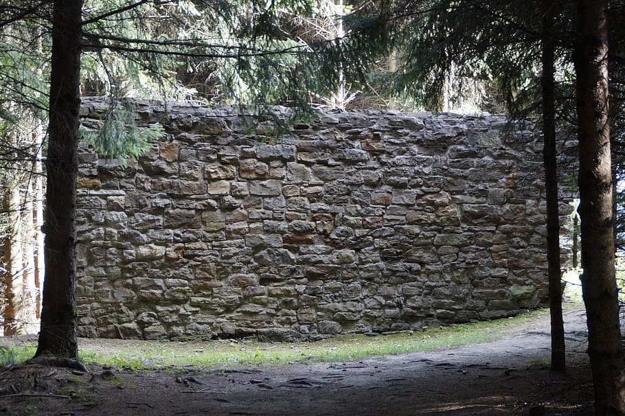 limety, ďábelská zeď, zeď, fragment, Německo, Římané, starověk, antický, okraj