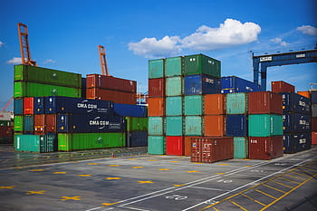 assorted-color cargo box, daytime, business, cargo containers, crate, export, freight, import, industry, outdoors, shipping containers
