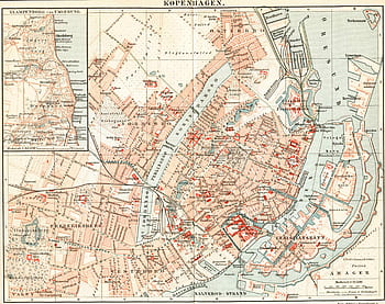 copenhagen, maps, denmark
