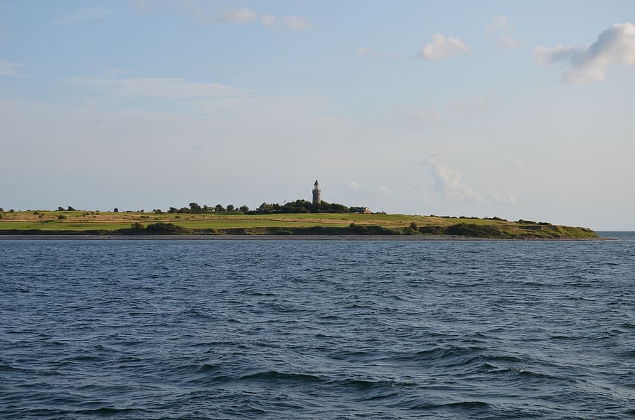 baltic sea, denmark, island, aero, nature, landscape, coast, sea, vacations, beach, sky