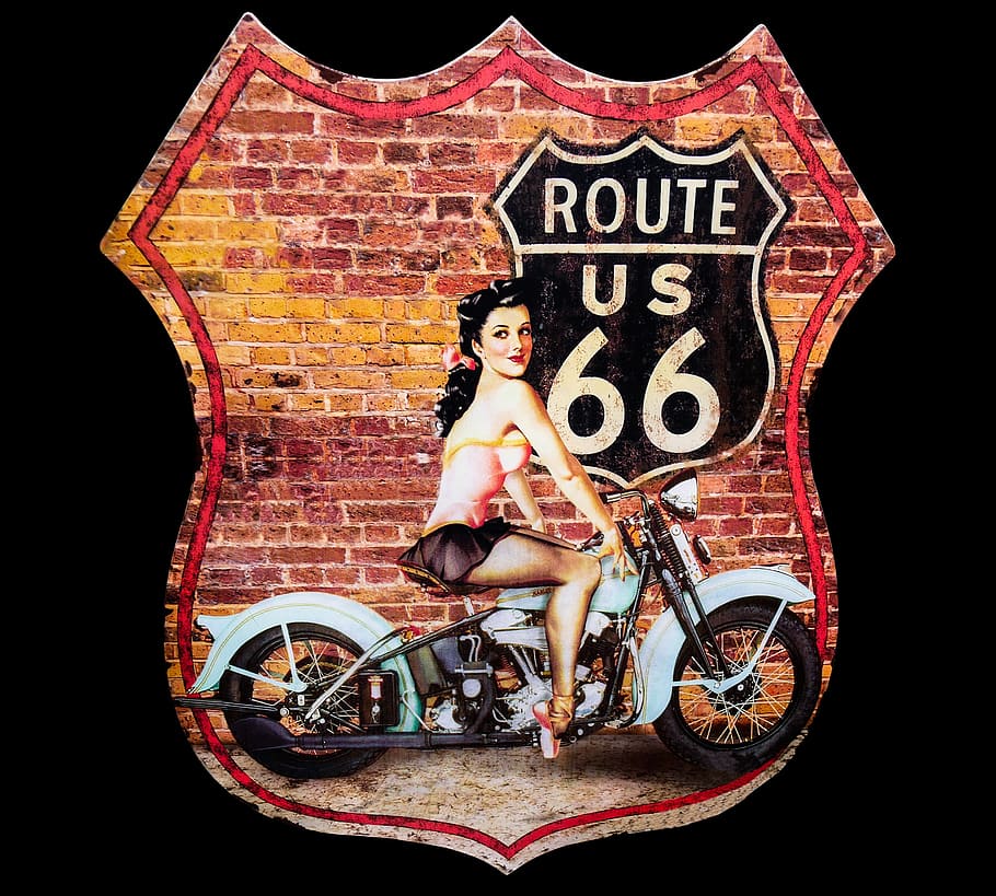 route 66 artwork, Travel, Adventure, Offroad, Route 66, 66, america, dom, shield, nostalgia, street motorcycle