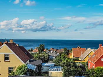 Δανία, Ευρώπη, bornholm, θάλασσα, κορυφές στέγης