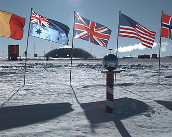 amundsen scott, south, pole station, Amundsen Scott South Pole Station, Antarctica, cold, flags, ice, public domain, snow, south pole