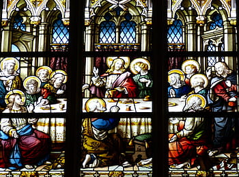 last, supper, stained, glass, church, window, church window, stained glass, stained glass window, gothic, color