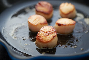 mušle, plody moře, vaření, čerstvý, horký, Pan Fried, kůra, jídlo, detailní, vařené, přísada