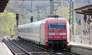 deutsche bahn, vlak, br 101, ic, elektrická lokomotiva, vlakové nádraží, db, meziměstský, deutsche bundesbahn, železnice, vzdálený provoz