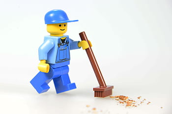 lego utility man minifig, white, background, lego, legomaennchen, males, workers, work, return, periodic week, clean