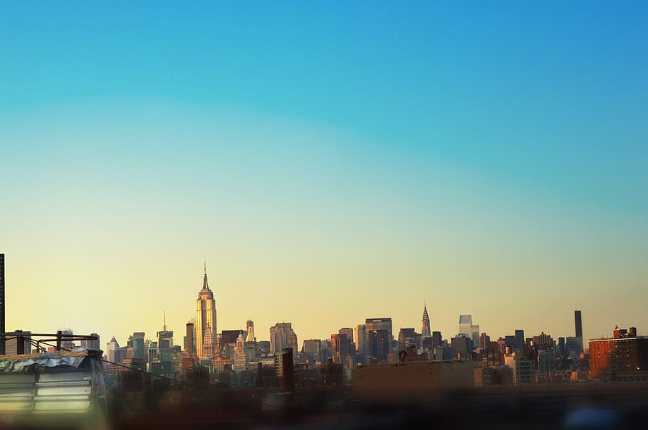 brooklyn, New York, horizont, půjčit auto