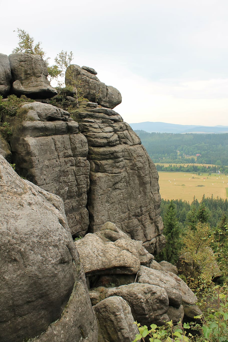 nepravidelných skal, kudowa zdrój, národního parku, stolní hory, Příroda, rock - objekt, krajina, hora, scén, venku