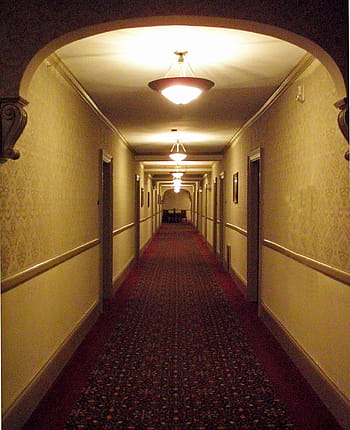 Červené, chodba běžec, dveře, koridor, cesta, tunel, světlo, vchod, temný, průchod, hotel