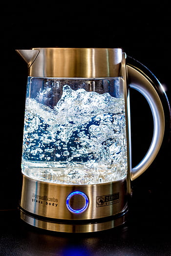 boiled, water, inside, pitcher, kettle, glass, blow, geraert, hot, cook, stainless steel