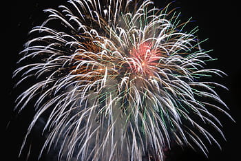 low, angle photo, Fireworks, White, Red, Light, Color, red, light, lunar new year, beautiful, colored