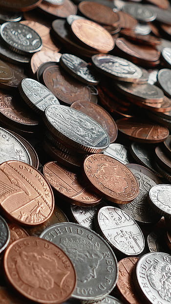 goud, zilverkleurige muntenverzameling, geld, munten, bank, valuta, economie, financiën, investering, bedrijf, financieel