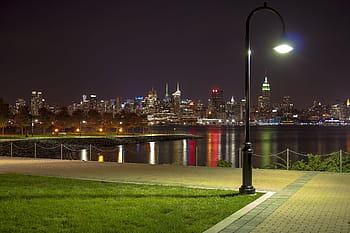 black, lamppost, city building background, night, Nyc, New York, New York, City, New York, nyc, new york, city, new york city, new