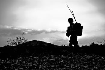 兵士のシルエット、 兵士、 軍事、 制服、 武装している、 戦闘対応、 戦い、 戦争、 軍、 アンバーリーチ、 アフガニスタン