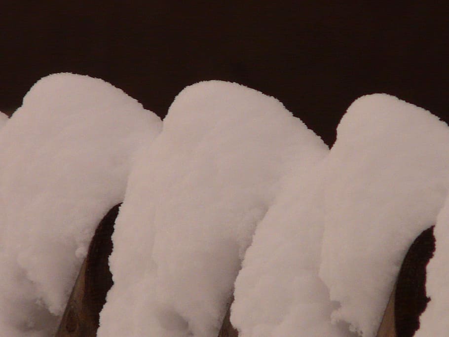 Fence, Garden, Wood, Battens, garden fence, wood fence, winter, snow, snowy, cold, icy