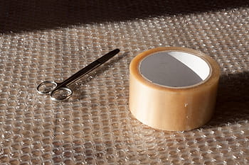 silver scissor, adhesive, tape, scissors, blister foil, packaging, bubble wrap, texture, packaging material, blister, pattern