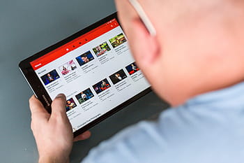 czarny komputer typu tablet, tablet, youtube, android, elektronika, porozumiewanie się, elektroniczne wyposażenie, ekran dotykowy, technologia, ekran, mobilny