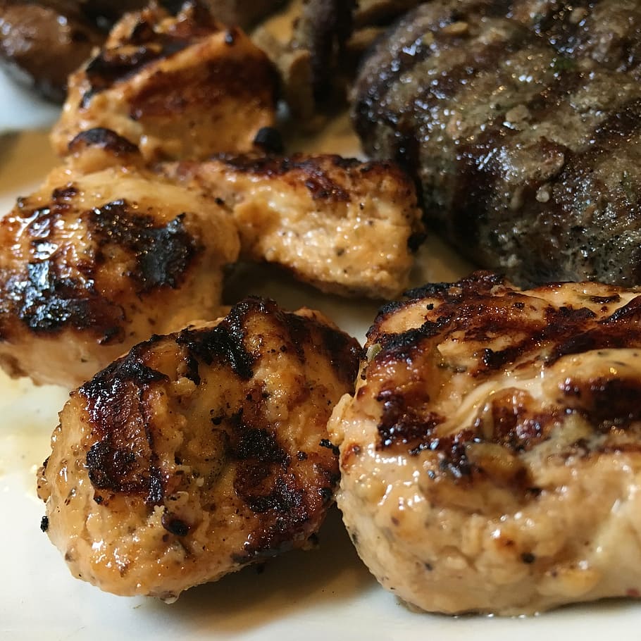kuře, kebob, střední východ, středomoří, grilovaný, pepř, špejle, bbq, gril, letní, kabab