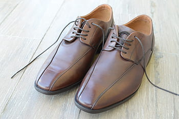 brown, leather, shoe, footwear, lace, floor