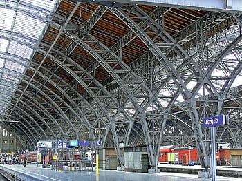 ライプツィヒHbf、 キャリア、 プラットフォームホール、 シュタウバウ、 金属建設、 建設、 トラス、 接続、 金属、 技術、 リベット