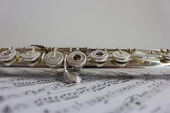 silver wind instrument, music, flute, instrument, musical instrument