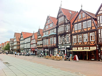 Domov, fachwerkhaus, Dolní Sasko, celle, lüneburg vřesoviště, schlossplatzfest, vazník, starý, staré Město, budova, historicky