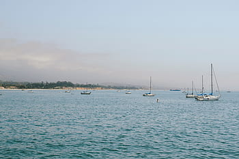 white, sailing boat, body, water, boats, sailing, sea, clear, blue, sky, nature