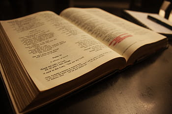otevřeno, rezervovat, Černá, povrch, bible, text, literatura, křesťanství, starý, studie, duchovní