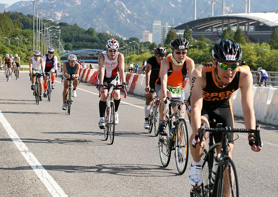 uomo di ferro 3, bicicletta, esercizio, sport, Ciclismo, gara sportiva, concorrenza, persone, sport competitivo, ciclista, all'aperto