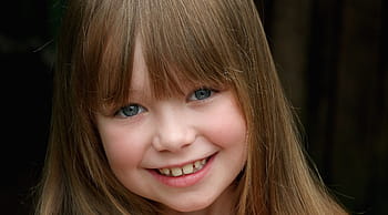 selective, focus photography, smiling, girl face, girl, face, the little girl, a smile, bangs, connie talbot, child