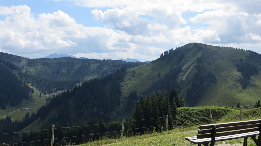 wallberg, hiking, holiday, mountains, hiking area, sky, rest, bank, landscape, nature, rottach-egern
