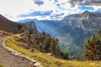 viewpoint, high mountain, ordesa, pyrenees, huesca, spain