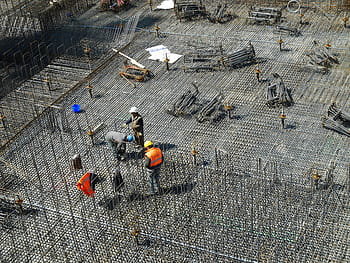 tři, muž, pracovní, spolu, staveniště, pracovníci na stavbě, budova, tvrdá práce, bezpečnost, projekt, inženýr