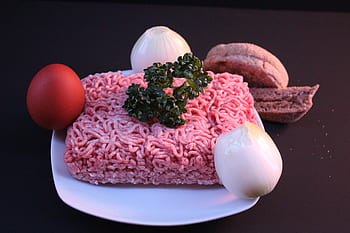 mett, zaseknout, drsný, mleté ​​maso, maso, kuchyně, schweinemett, cibule, Chutný, jídlo, výživa