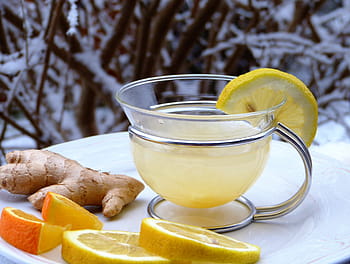 limon suyu, dolu, açık, cam kupa, Limon, zencefil, Portakal, kar, Sıcak, içki, t şeklinde
