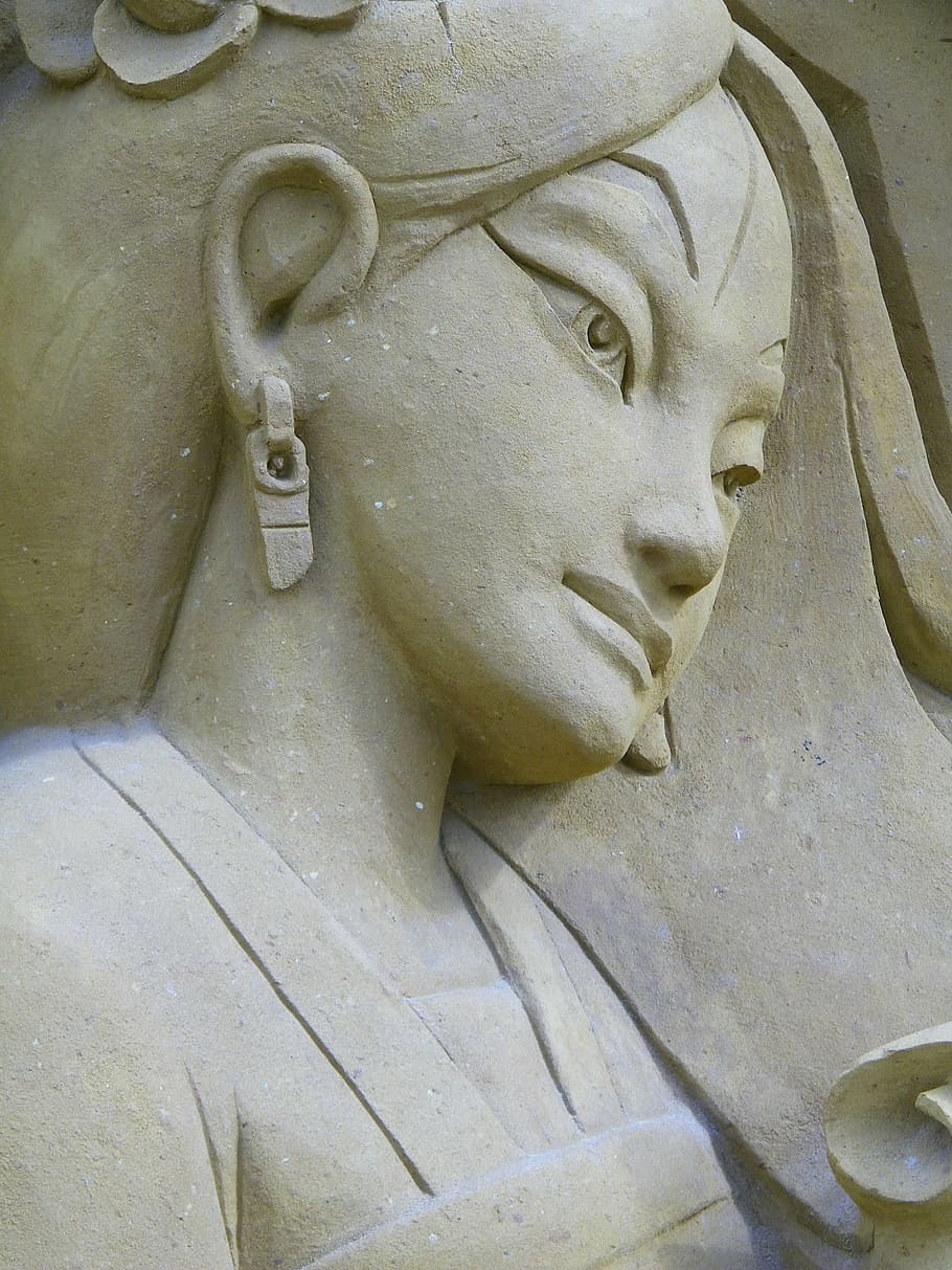 festival, sand sculptures, the touquet, pocahontas, disney, character