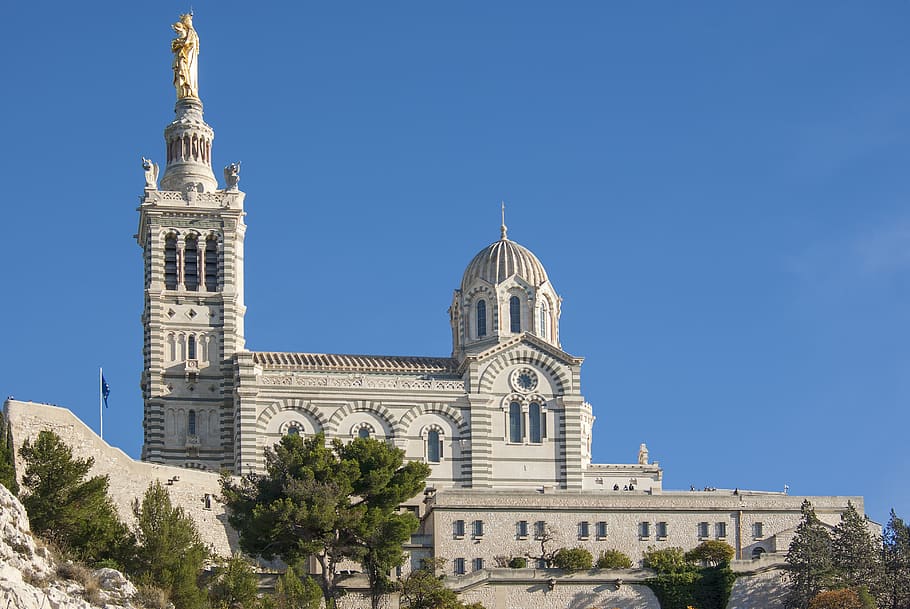 bazilika, basilique, kostel, notre dame de la garde, Marseille, Francie