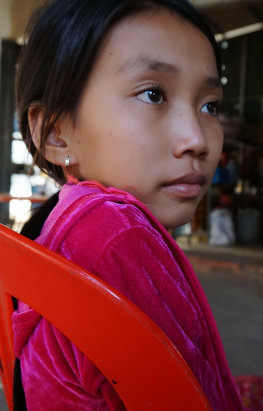 cambodia, village, countryside, kid, child, volunteer, volunteering, girl, look, poor, see