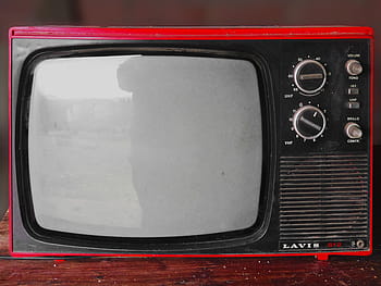 vintage, red, black, lavis crt television, vintage tv, tv, old, transistor, old-fashioned, retro Styled, television Set