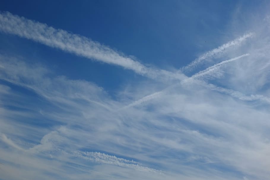 chemtrail, teoria di cospirazione, contrail, inquinamento, inquinamento dell'aria, cambiamento climatico, traffico aereo, aereo, carburante per aerei, scienza, natura