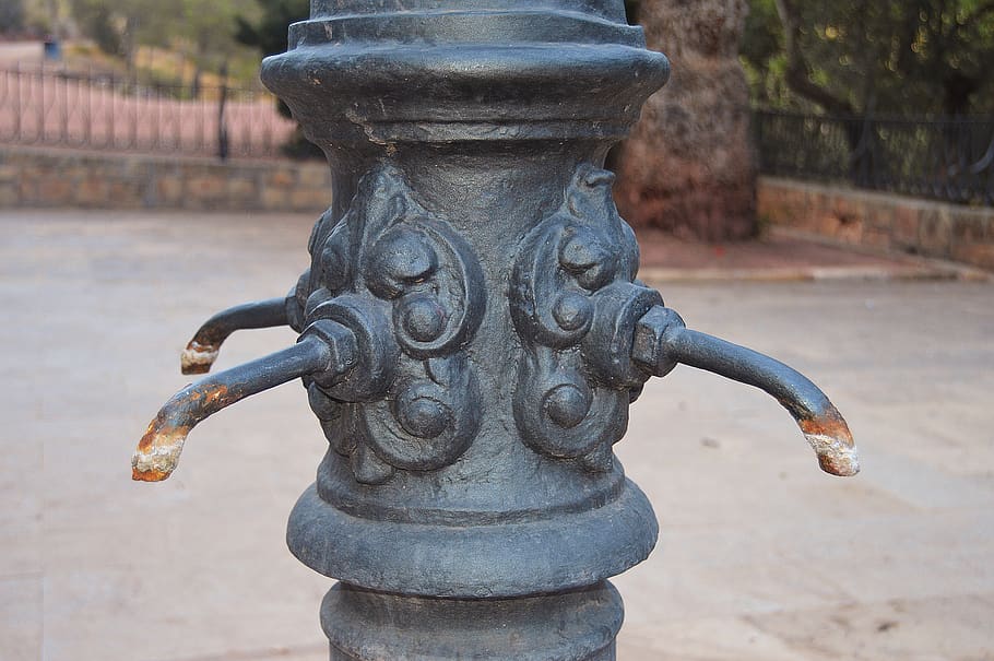 source, pipes, source of iron, water, garden, tap