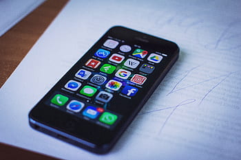 iphone, mobilní, pohybliví, chytrý telefon, mobilní telefon, technologie, podnikání, kancelář, lavice, papír, práce