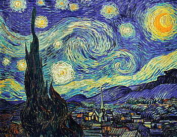 hvězdnou noc, vincent van gogh malba, van gogh, Hvězdná obloha, olejomalba, pozadí, abstraktní, vzor, vícebarevné, ilustrace, tvořivost