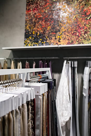 デザイン生地、 ハンガー、 コレクション、 デザイン、 生地、 素材、 布、 衣類、 ファッション、 店、 小売店