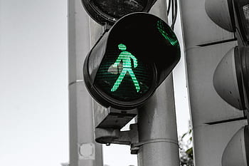 přechod pro chodce, zelená, muž, provoz, světla, stop, jít, podepsat, Dálnice, silnice