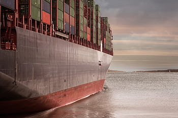 nákladní loď, voda, šedá, fotografie oblohy, kontejner, přístav, logistiky, dopravní společnost, Lodní doprava, loď, řeka