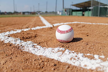 bílý, Červené, baseball, hnědý, písek, basebalové hřiště, štěrk, sport, baseball - míč, baseball - sport, míč